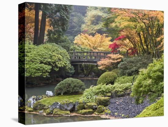 Moon Bridge, Portland Japanese Garden, Oregon, USA-William Sutton-Premier Image Canvas