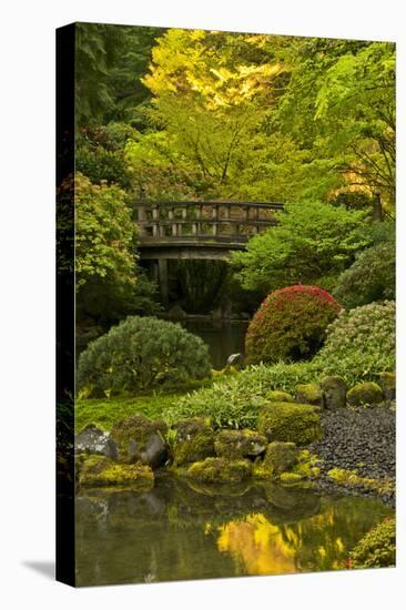 Moon Bridge, Spring, Portland Japanese Garden, Portland, Oregon, USA-Michel Hersen-Premier Image Canvas