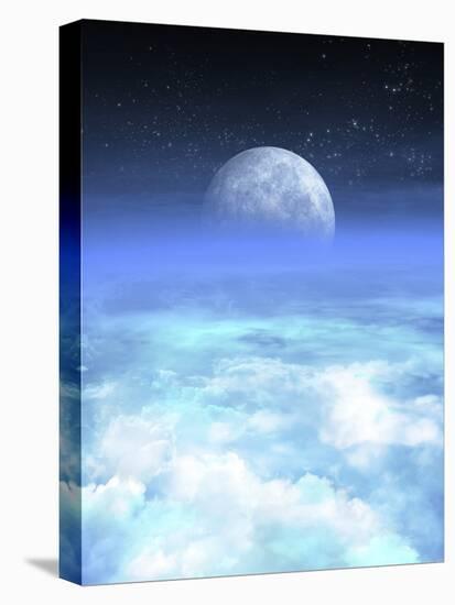 Moon From Earth, Artwork-Victor Habbick-Premier Image Canvas