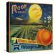 Moon Orange Label - Redlands, CA-Lantern Press-Stretched Canvas