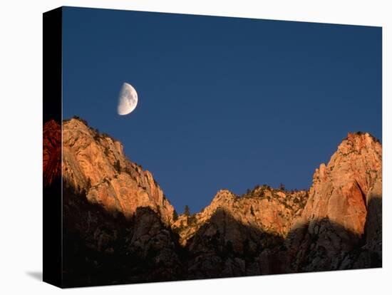 Moon over Streaked Wall Formation-Bob Krist-Premier Image Canvas