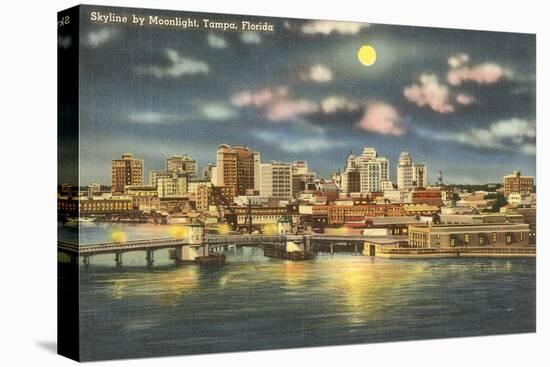 Moon over Tampa, Florida-null-Stretched Canvas