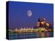 Moon Over Vancouver and Coal Harbor-Ron Watts-Premier Image Canvas