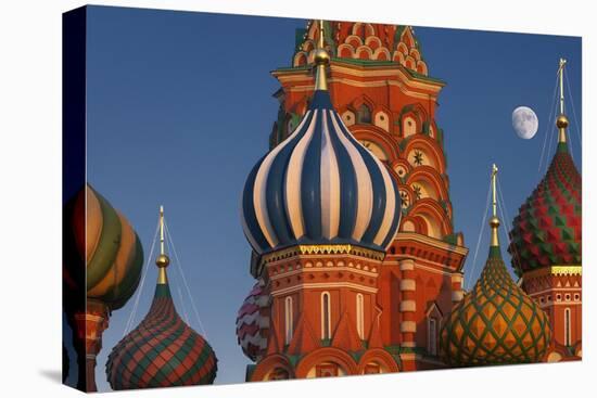 Moon Rise over St Basil's Cathedral.-Jon Hicks-Premier Image Canvas