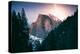 Moon Rising Behind Half Dome, Yosemite National Park, Hiking Outdoors-Vincent James-Premier Image Canvas