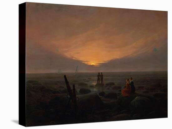 Moon Rising over the Sea, 1821-Caspar David Friedrich-Premier Image Canvas