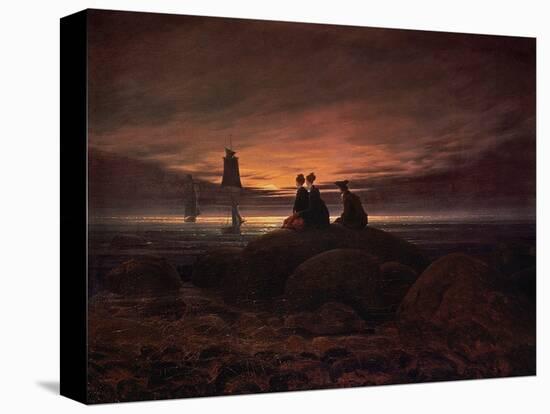 Moon Rising over the Sea, 1822-Caspar David Friedrich-Premier Image Canvas