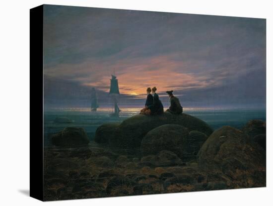 Moon Rising over the Sea (See also Image Number 479), 1822-Caspar David Friedrich-Premier Image Canvas