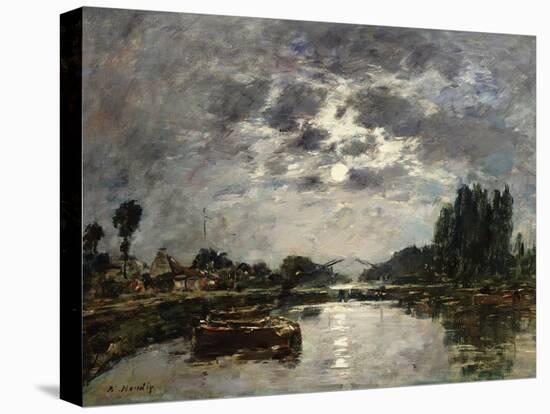 Moonlight, Canal De St. Valery, 1891-Eugène Boudin-Premier Image Canvas