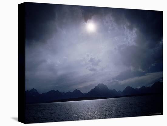 Moonlight over Jackson Lake with Grand Tetons in Background-Eliot Elisofon-Premier Image Canvas