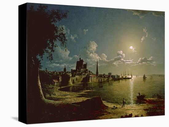 Moonlight Scene, Southampton, 1820-Sebastian Pether-Premier Image Canvas