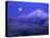 Moonrise over Mt. Hood, Oregon, USA-Janis Miglavs-Premier Image Canvas