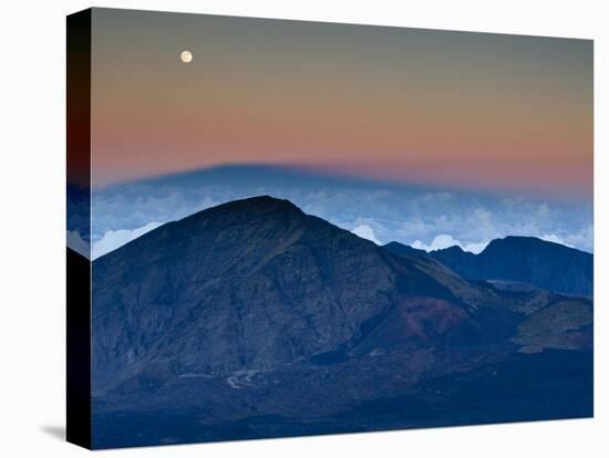 Moonrise over the Haleakala Crater,  Haleakala National Park, Maui, Hawaii.-Ian Shive-Premier Image Canvas