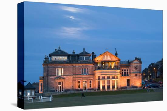 Moonrise over the Royal and Ancient Golf Club, St. Andrews, Fife, Scotland, United Kingdom, Europe-Mark Sunderland-Premier Image Canvas