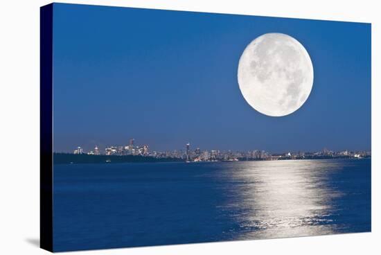 Moonrise Over Vancouver Harbour-David Nunuk-Premier Image Canvas