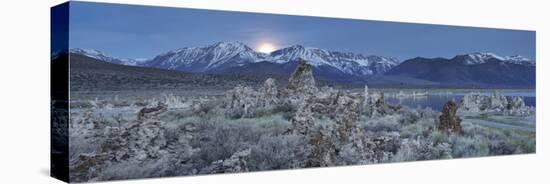 Moonrise, Tuff, Mono Lake, Sierra Nevada, California, Usa-Rainer Mirau-Premier Image Canvas