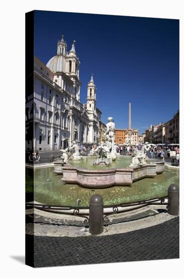Moor Fountain (Fontana Del Moro), Piazza Navona, Rome, Lazio, Italy, Europe-Peter-Premier Image Canvas