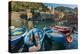Moored Fishing Boats in the Small Port of Vernazza, Cinque Terre, Liguria, Italy-Stefano Politi Markovina-Premier Image Canvas