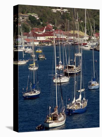 Moored Sailing Boats in Gustavia Harbour, St. Barthelemy, Leeward Islands, West Indies-Ken Gillham-Premier Image Canvas
