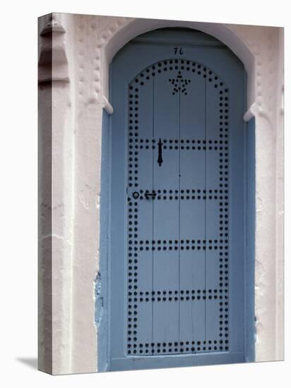 Moorish-styled Blue Door and Whitewashed Home, Morocco-Merrill Images-Premier Image Canvas