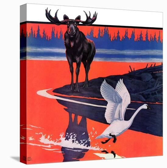 "Moose and White Goose,"March 23, 1935-Jacob Bates Abbott-Premier Image Canvas