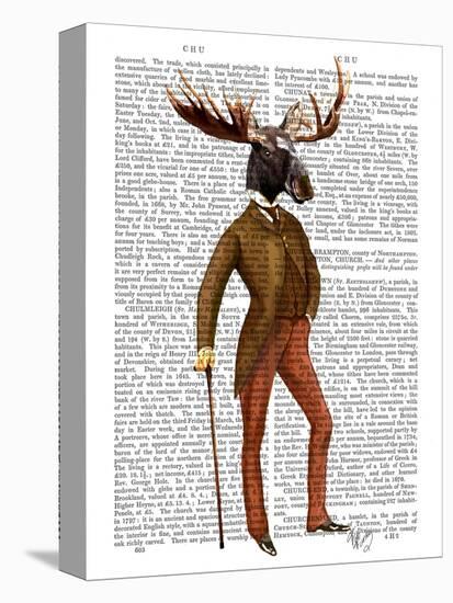 Moose in Suit Full-Fab Funky-Stretched Canvas
