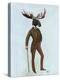 Moose in Suit Full-Fab Funky-Stretched Canvas