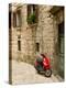 Moped in Alley, Sibenik, Croatia-Russell Young-Premier Image Canvas