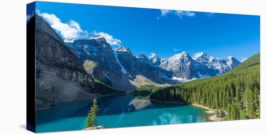 Moraine Lake at Banff National Park in the Canadian Rockies Near Lake Louise, Alberta, Canada-null-Stretched Canvas