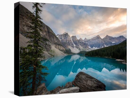 Moraine Lake at sunset in the Canadian Rockies, Banff National Park, UNESCO World Heritage Site, Al-Tyler Lillico-Premier Image Canvas