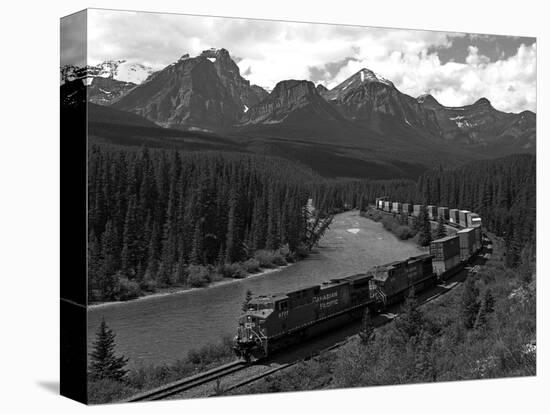 Morants Curve, Bow River, Canadian Pacific Railway, Near Lake Louise, Banff National Park, UNESCO W-Hans Peter Merten-Premier Image Canvas