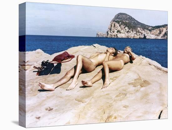 More by BarbetSchroeder with Klaus Grunberg and Mimsy Farmer, 1969 (photo)-null-Stretched Canvas