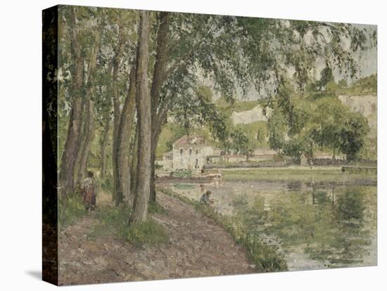 Moret, le canal du Loing (Seine et Marne) ou Chemin de halage à Saint Mammès-Camille Pissarro-Premier Image Canvas