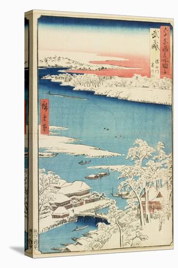 Morning after Snow at Sumida River in Musashi Province, August 1853-Utagawa Hiroshige-Premier Image Canvas