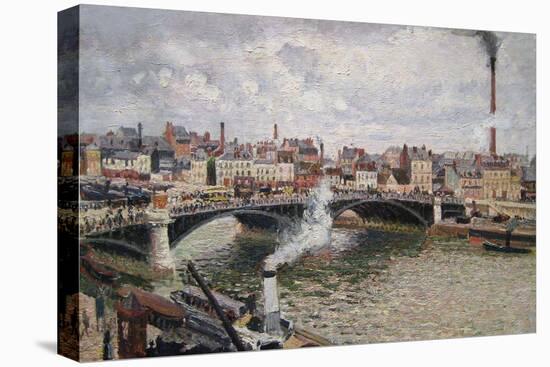Morning, an Overcast Day in Rouen-Camille Pissarro-Stretched Canvas