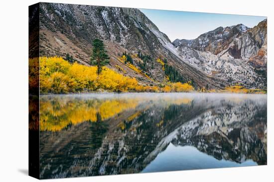 Morning Autumn Reflections at Convict Lake, Mammoth Lakes, Eastern Sierras-Vincent James-Premier Image Canvas
