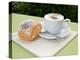 Morning Cappuccino at Eden Grand Hotel, Lake Lugano, Lugano, Switzerland-Lisa S. Engelbrecht-Premier Image Canvas