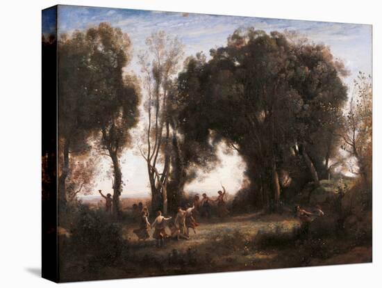 Morning Dance of the Nymphs-Jean-Baptiste-Camille Corot-Stretched Canvas