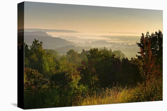 Morning Fog in the Saale Valley, Near Naumburg, Burgenlandkreis, Saxony-Anhalt, Germany-Andreas Vitting-Premier Image Canvas
