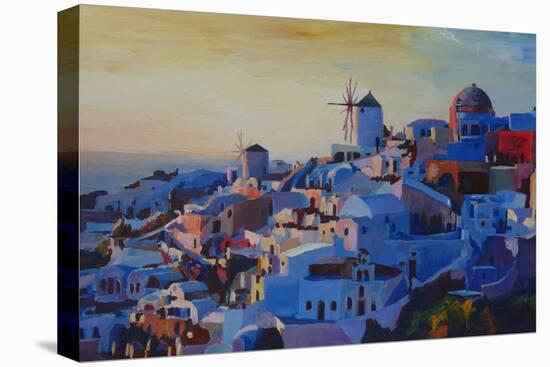 Morning Glory Oia in Santorini Greece-Markus Bleichner-Stretched Canvas