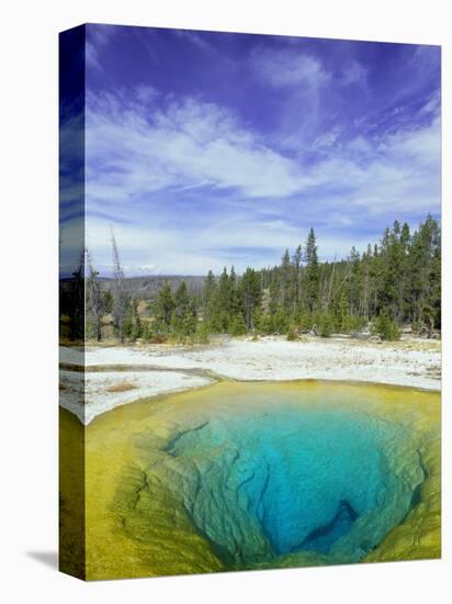 Morning Glory Pool, Old Faithful Geyser, Yellowstone National Park, Wyoming, USA-Pete Cairns-Premier Image Canvas