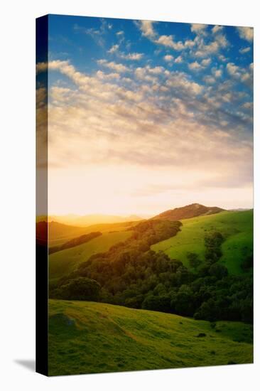 Morning Light Breaks, Spring Sun and Petaluma Marin Sonoma Hills-Vincent James-Premier Image Canvas