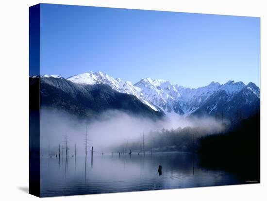 Morning Mist Covers Taisho-Ike Lake and Hodaka Mountain Range, Kamikochi, Nagano, Japan-null-Premier Image Canvas