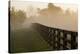 Morning Mist & Fence, Kentucky 08-Monte Nagler-Stretched Canvas