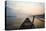 Morning of the Lake with  the Boat-jannoon028-Premier Image Canvas