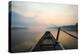 Morning of the Lake with  the Boat-jannoon028-Premier Image Canvas