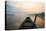 Morning of the Lake with  the Boat-jannoon028-Premier Image Canvas