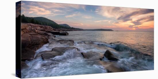 Morning Surf at Coast, Acadia National Park, Maine, USA-null-Premier Image Canvas