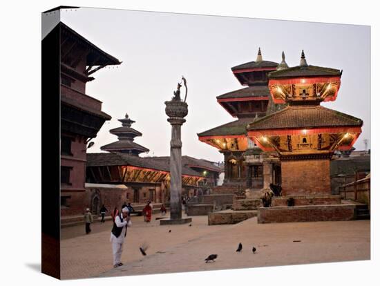 Morning Worship, Durbar Square, Unesco World Heritage Site, Patan, Kathmandu, Nepal-Don Smith-Premier Image Canvas