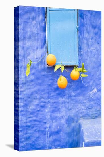 Morocco, Chaouen. Juice Seller Display of Oranges-Emily Wilson-Premier Image Canvas